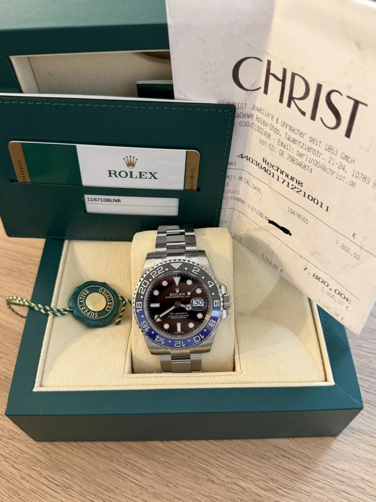 Rolex Gmt master II Batman 116710BLNR