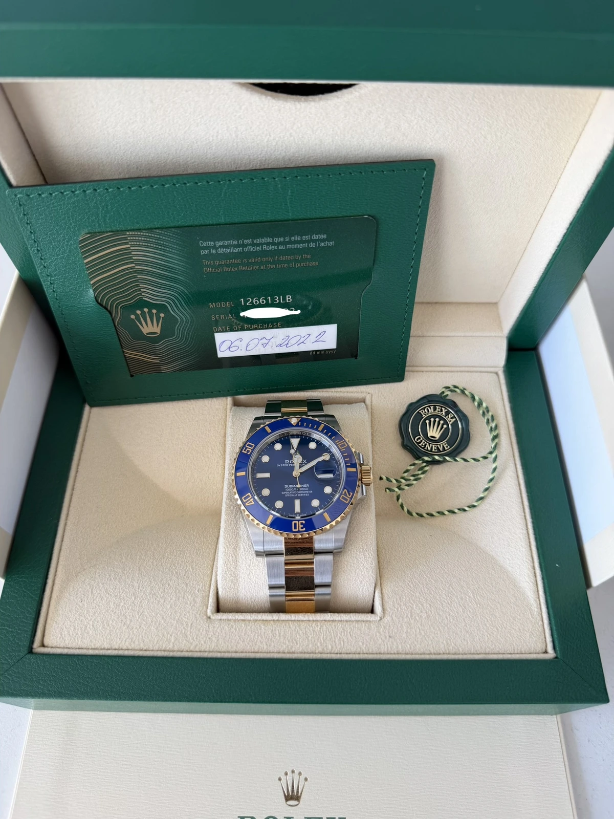 Rolex Submariner date “ bluesy “ 126613LB