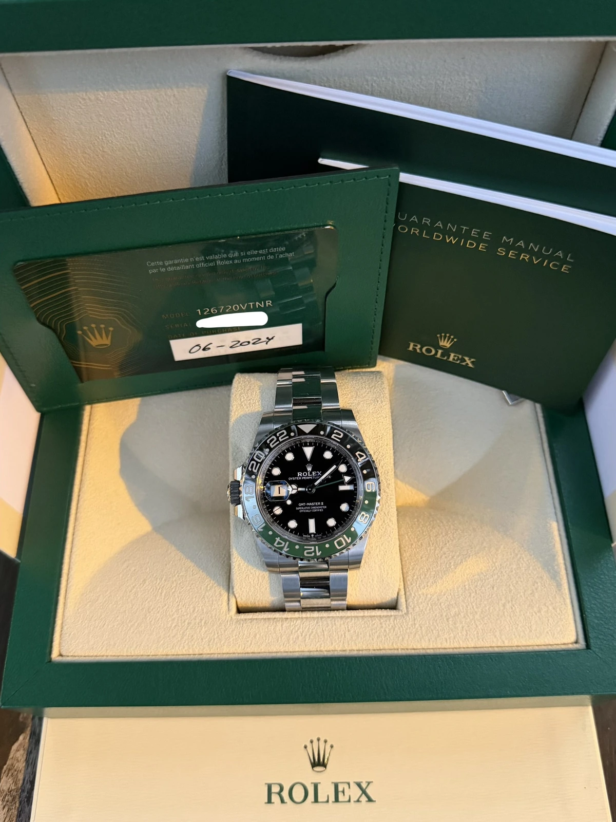 Rolex Gmt master II “ sprite “ 126720VTNR
