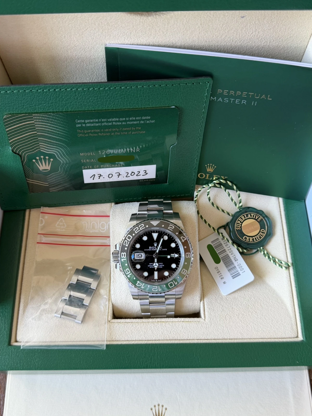 Rolex Gmt master II sprite 126720VTNR