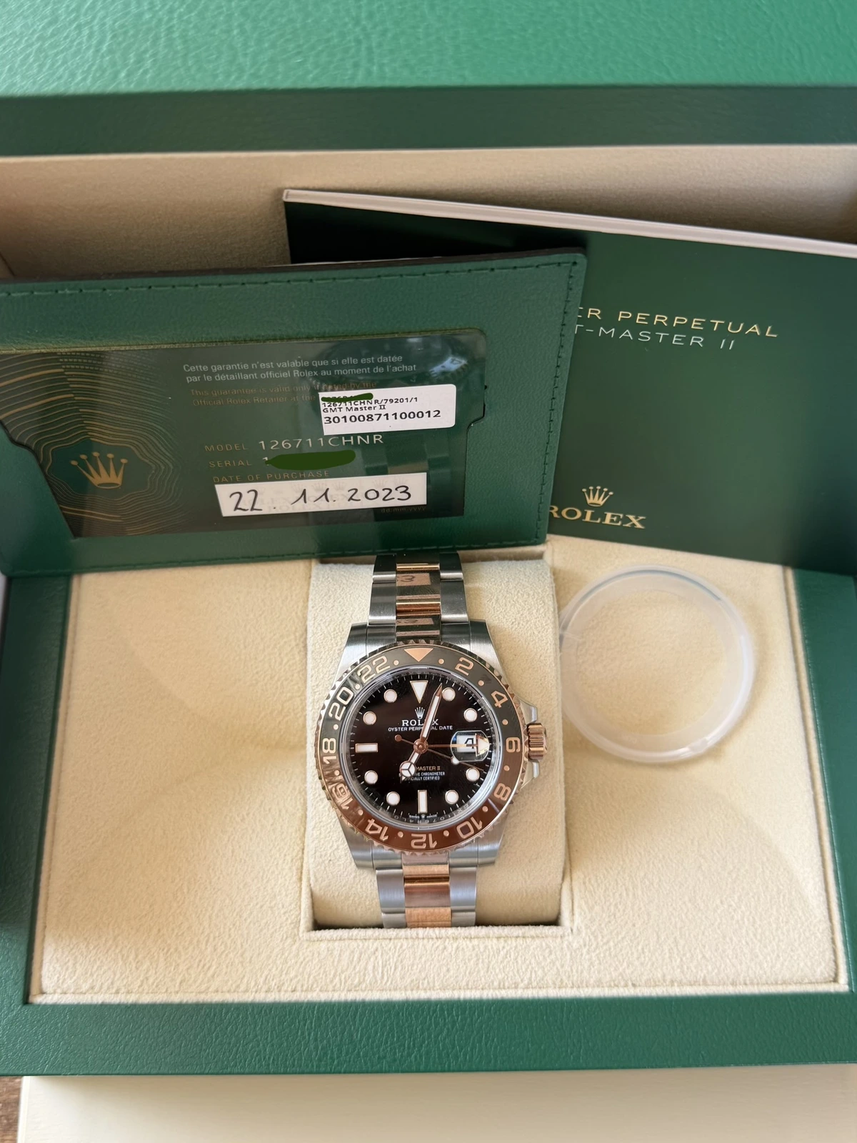 Rolex Gmt master II rootbeer 126711CHNR