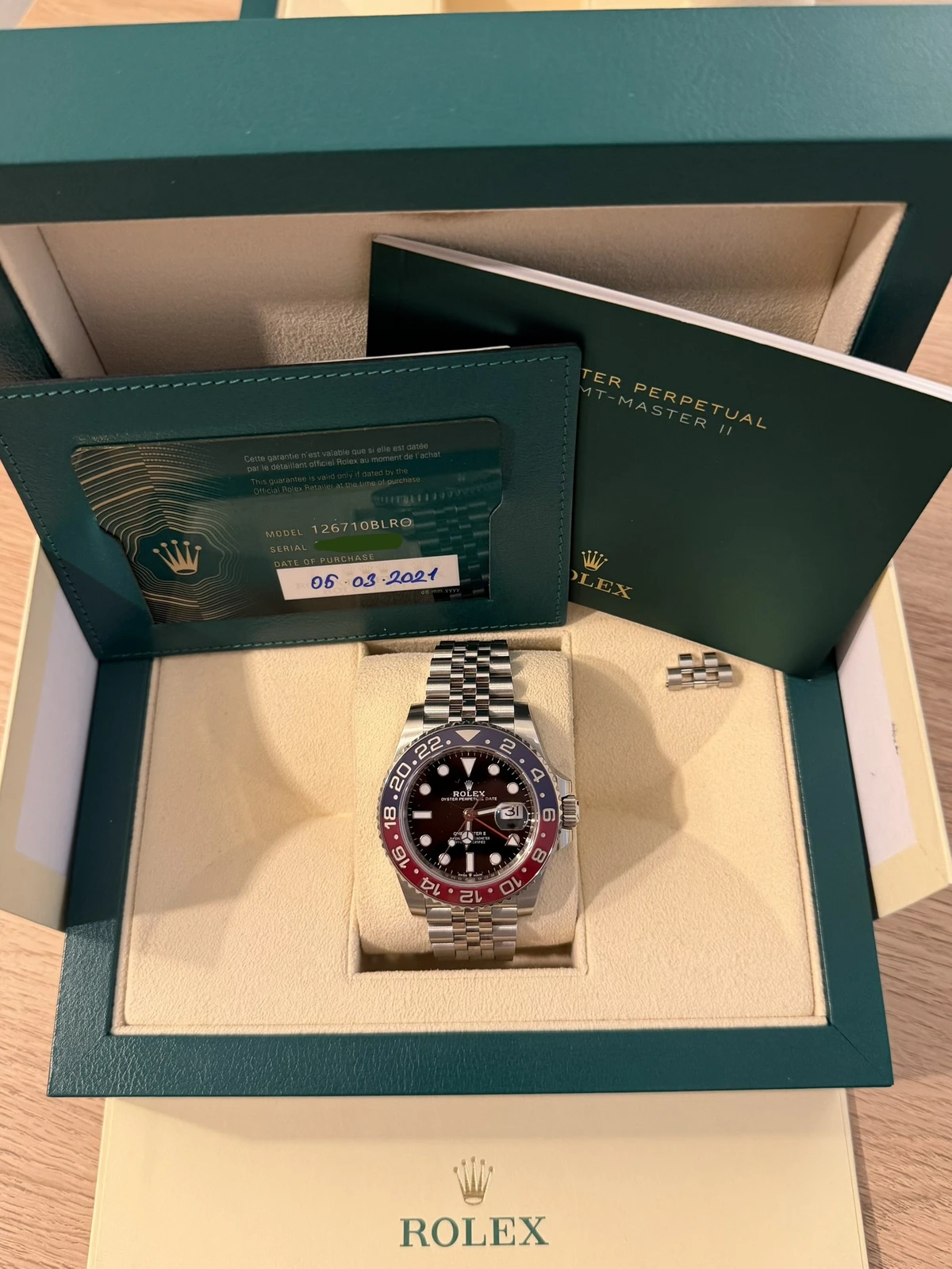 Rolex Gmt master II “ Pepsi “ 126710BLRO