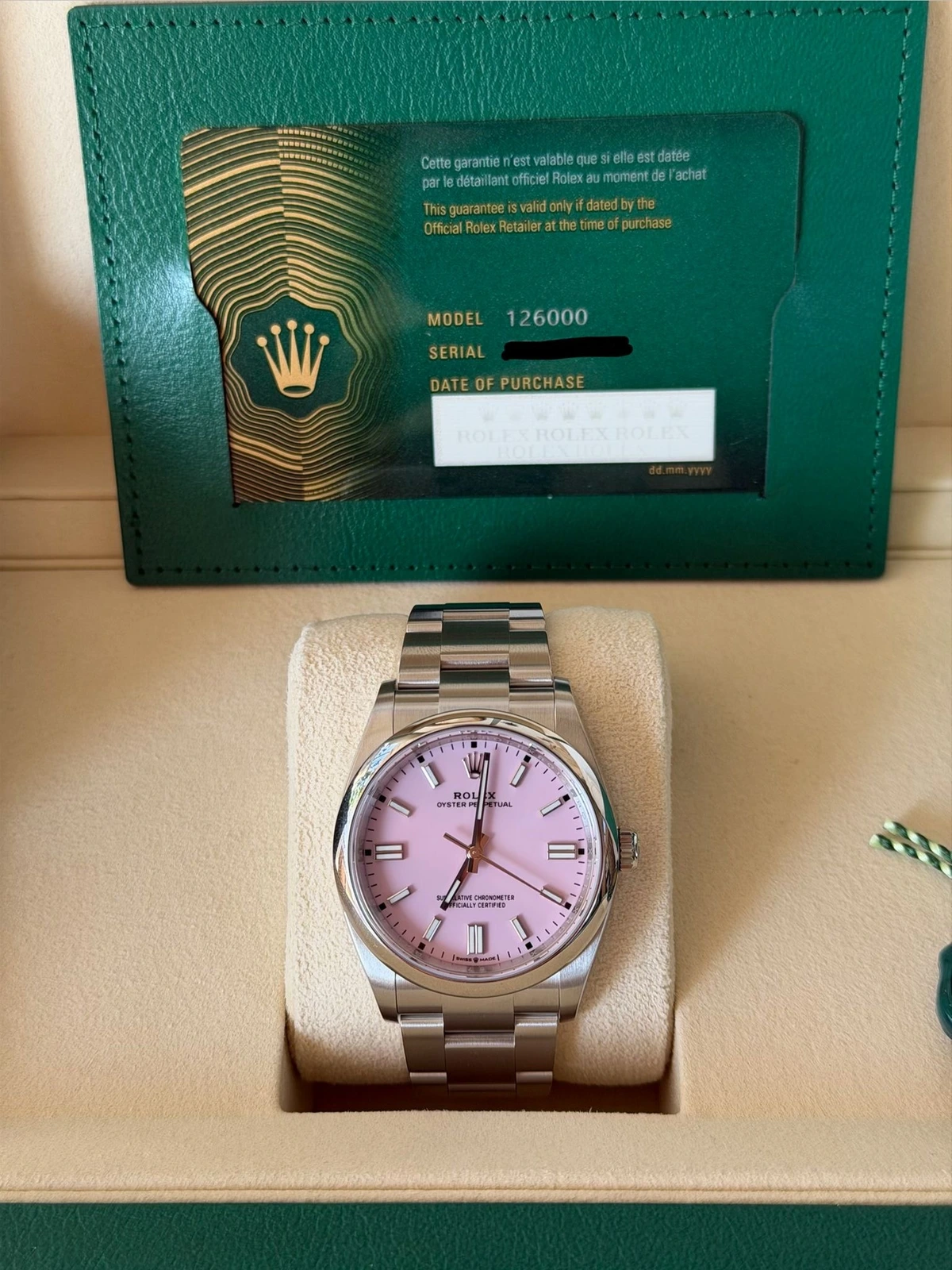 Rolex Oyster perpetual pink